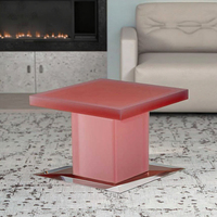 Neues Design Kreativität Rosa Matt Acryl Couch tisch Heimgebrauch Villa Wohnzimmer Acryl Beistell tisch