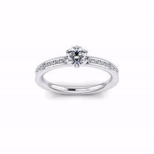 Anillo de compromiso de Plata de Ley 925 de alta calidad, joyería de circón cúbico para ocasiones de boda - Product Image 2