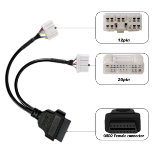 OBDII to J1939直角Yケーブル女性D & 男性Dコネクタ診断ツール2年保証自動車ワイヤーハーネス付き - Product Image 4