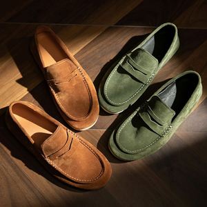 Mocassins décontractés assortis pour hommes et femmes, grandes tailles, semelles épaisses, chaussures plates en daim, nouveau style automne, chaussures de marche - Product Image 2