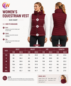 EW Custom Logo Women Lightweight Padded Horse Riding Vest Windproof Equestrian Bodywarmer Outdoor Riding Gilet - Product Image 6