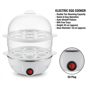 Electric Egg Cooker – 7 Egg Capacity, Automatic Shut-off – Boiled, Poached, Steamed Eggs, Omelet, Egg Custard – <b>Breakfast</b> <b>Maker</b> - Product Image 6
