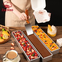 Moule à gâteau tiramisu amovible rectangulaire en alliage d'aluminium antiadhésif, moule à mousse tiramisu DIY, outils professionnels de pâtisserie tiramisu