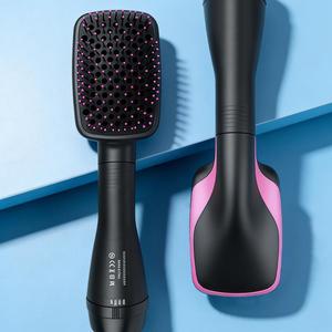 0728 Large Paddle Design Hair Dryer Set Contain Negative Ions Reduce Frizz <b>Smooth</b> Hot Air <b>Brush</b> Heat Resistant - Product Image 4