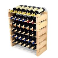 Porte-bouteilles en bois de pin personnalisé et fait main pour 30 bouteilles, en vente, présentoir à vin pour la décoration de la maison, porte-vin
