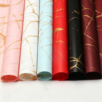 Papier d'emballage pour fleurs à motif marbré rose, blanc et bleu, très vendu, pour la décoration de bouquets