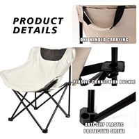 Chaise de jardin en aluminium portable sur mesure en gros, chaise de camping pliable, barbecue, pêche, plage
