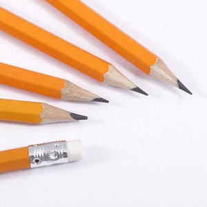 Foska 12 ชิ้นชนิดบรรจุกล่อง Borrador De Lapiz หกเหลี่ยม HB วาดร่างไม้มาตรฐานสีเหลืองเหลาดินสอยางลบ - Product Image 2