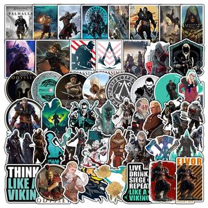 50 pièces jeu Assassin's <span class=keywords><strong>Creed</strong></span> Graffiti autocollants décoratifs étiquette pour bagages ordinateur portable guitare Scrapbook planche à roulettes autocollant étanche - Product Image 1