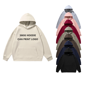 2025 hommes de haute qualité polaire coton impression personnalisée brodé blanc graphique pull unisexe surdimensionné sweats à capuche couleurs personnalisées - Product Image 1