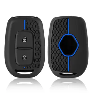 Coque de clé de voiture en silicone à 2 boutons pour <span class=keywords><strong>Renault</strong></span> Kwid Traffic Symbol Dacia Sandero Logan Duster 2016 <span class=keywords><strong>2017</strong></span> 2018 - Product Image 3