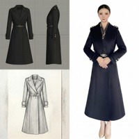 Ensemble de Costume Professionnel Formel pour Femme avec Col Cheongsam Bleu OEM ODM, Séchage Rapide, Polyester/Rayonne, Idéal pour l'Accueil Hôtelier et la Réception