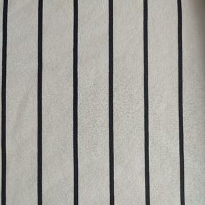 Tissu en sergé noir et blanc tissé sur mesure, popeline rayée, tissu polaire AOP pour chemise - Product Image 1