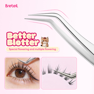 <span class=keywords><strong>Breteil</strong></span> Pince à cils courbée de haute qualité pour pose de faux cils, avec fermeture parfaite, légère, outil de recourbement de faux cils - Product Image 3