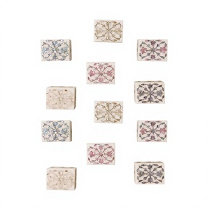 Boîtes à bijoux en marbre multicolore fabriquées à la main au prix de gros pour Thanksgiving 4x3 incrustation de nacre boîtes faites à la main - Product Image 1