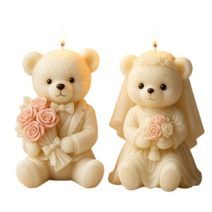 Wedding Bear Scented Candle <b>Mold</b> Customizable Shape For DIY Candle Making Kits Commercial Use - Product Image 5