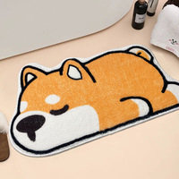 Tapis en cachemire salle de bain porte absorbant panda tapis de sol salle de bain tapis de sol antidérapant maison dessin animé chambre paillasson
