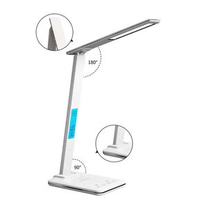 Custom Logo <b>Folding</b> <b>Desk</b> Light Promotion Office Gift Chargeable LED Table Study Lamp with Wireless Charging - Product Image 4