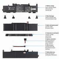 Langsung dari Pabrik untuk HP EliteBook 840 G5 830 G5 846 G5 745 G5 735 G5 ZBook 14u G5 SS03XL Baterai 11.55V 50Wh 3 Sel