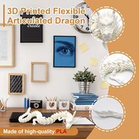 Modèle de dragon chinois 3D extra large de 80 cm Jinccai - Jouet de dragon en plastique réaliste pour la décoration de la maison, âges de 5 à 7 ans