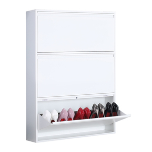 מכירה לוהטת בית מדפי נעליים סלון ריהוט פלדת נעל מדף ארון עם 3 שכבה נעל ארון - Product Image 4