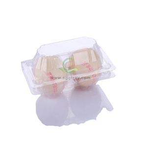 2 holes plastic egg tray Customized plastic transparent 2 pack egg tray egg box storage container