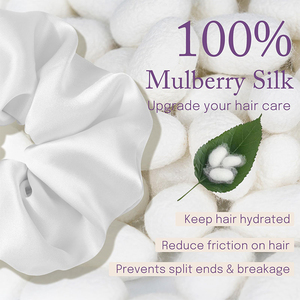 Coleteros de Pelo Elásticos de Seda 100% con Rayas, de Gran Tamaño, Certificados Oeko-Tex, <span class=keywords><strong>para</strong></span> Cabello Grueso y Rizado, Ecológicos - Product Image 3