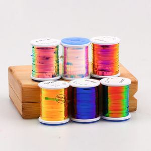 Material de atado de moscas de oropel Mylar Flash plano de 1mm y 2mm de ancho para Señuelos de Pesca de <span class=keywords><strong>Ninfa</strong></span>, oropel metálico Flashabou - Product Image 5