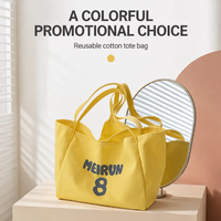 Sac fourre-tout en coton avec logo personnalisé, sac de courses réutilisable, sac à main en toile jaune pour femmes, sac promotionnel pour les courses, vente en gros