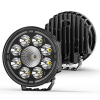 Projecteur de camion 7 pouces rond, lumière tout-terrain, projecteur LED télécommandé, lumière de travail