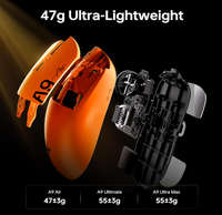 Nouvelle souris de jeu sans fil ATK Dragonfly A9 Air/ A9 Air+ PAW3950Ultra PAW3955, légère, design ergonomique Nordic54L15 pour PC
