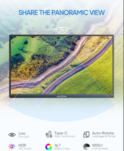 Moniteur portable OLED <span class=keywords><strong>Arzopa</strong></span> A5S 13,3 pouces, compatible avec ordinateur portable, téléphone portable, extension mobile, écran secondaire pour PS4/5 - Product Image 3