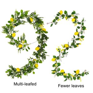 סיטוני עץ לימון חיקוי של טרטאן פלסטיק גדילים סידור צמח ירוק פנים סידור צמח תלייה מלאכותי - Product Image 2