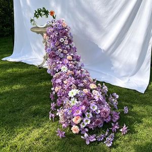 Fleur artificielle en soie faite à la main, grande taille, haute fidélité, douce et réaliste, cascade violette, pour mariage, événement, <span class=keywords><strong>restaurant</strong></span> - Vente en gros TUOYI - Product Image 2