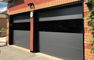 <span class=keywords><strong>Porte</strong></span> <span class=keywords><strong>de</strong></span> <span class=keywords><strong>garage</strong></span> à double isolation <span class=keywords><strong>de</strong></span> style carrosse américain moderne, 4 panneaux en verre avec fenêtres, surface finie - Product Image 5