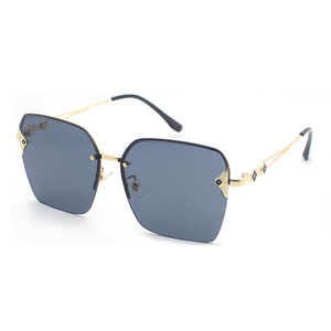 Luxury Unisex Frameless Fashion <b>Sunglasses</b> Designer Cutting Lens Gradient UV400 Metal <b>Square</b> Sunway M-7670CZ - Product Image 2
