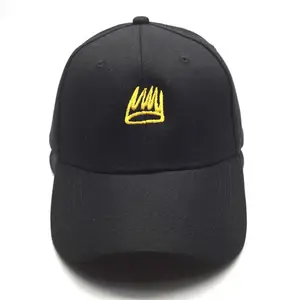 OEM personalizzato ricamo logo cappellini neri fornitore della Cina