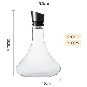 <span class=keywords><strong>Carafe</strong></span> à vin rouge en cristal transparent sans plomb de 50 oz et 60 oz, <span class=keywords><strong>carafe</strong></span> à vin à main avec aérateur intégré - Product Image 6