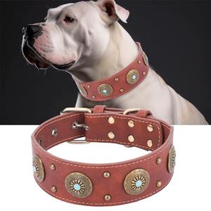 Collier de chien en cuir à rivets incontournable Style vintage pour les grandes et les très grandes races Super Durable - Product Image 4