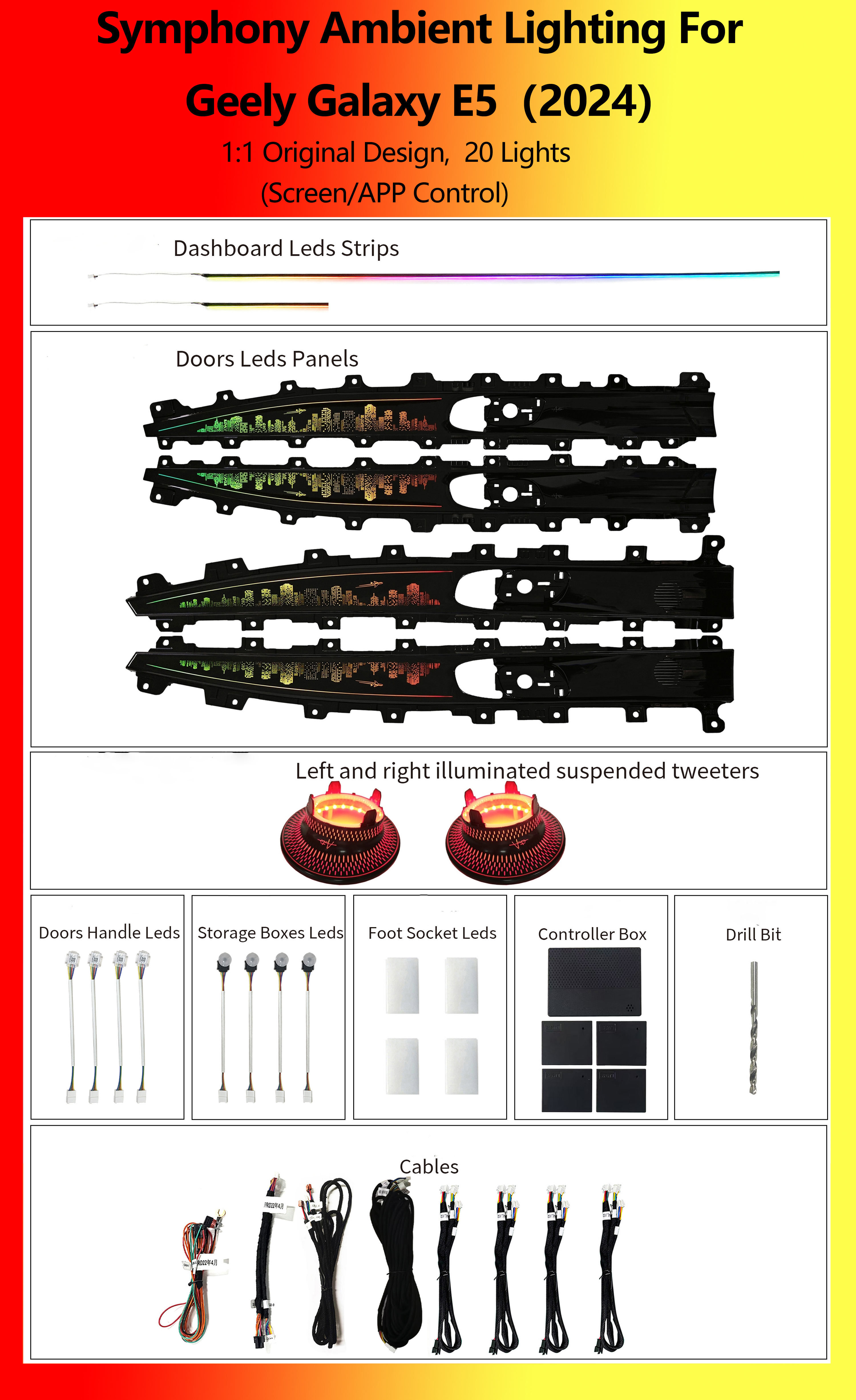 Geely Galaxy E5 Symphonie 20 lumières