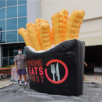 Modèles de frites gonflables géants personnalisés pour l'extérieur Chips frites gonflables pour la publicité de modèles alimentaires gonflables