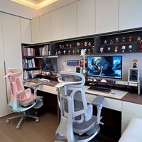 Bureau d'ordinateur YUBAI en MDF écologique et durable avec tiroirs de rangement, design multifonctionnel, surface en PVC, vente directe d'usine pour la maison