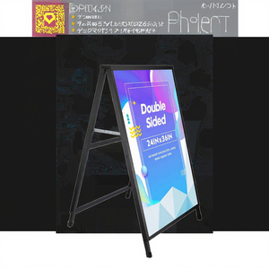A-frame Áp phích di động đứng 60*90cm kim loại ráp dấu hiệu ngoài trời hiển thị hai mặt cho bảng hiệu - Product Image 3