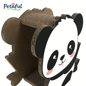 Niedliches Panda-Design Modernes Großes Katzen-Kratzbrett aus Wellpappe, Verschleißfest und Komfortabel, Katzenbaum - Product Image 3