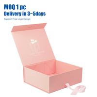 Boîte magnétique personnalisée en carton rigide pliable à fermeture magnétique en rose mat avec logo estampage à chaud le plus vendu pour vêtements parfum bijoux