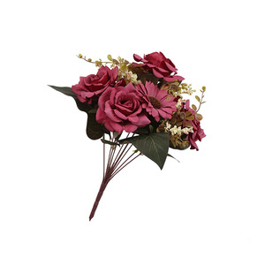 Bouquet <span class=keywords><strong>de</strong></span> fleurs artificielles <span class=keywords><strong>Hibiscus</strong></span> <span class=keywords><strong>Rose</strong></span> Tournesol Style Européen Luxe Léger Soie Faite à la Main Remise <span class=keywords><strong>de</strong></span> Diplôme Restaurant Magasin - Product Image 1