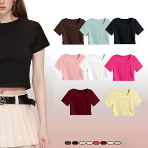 Camiseta de Verano para Mujer, Sexy, de Algodón, Manga Corta, con Logotipo Personalizado, Corte Regular, Cuello Halter - Product Image 2