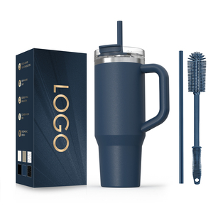 Ansheng tùy chỉnh 40oz Chất lượng cao cốc thép không gỉ đôi Tường Cách Nhiệt Tumbler với xử lý và rơm - Product Image 1
