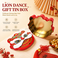 Boîte en métal JYB pour l'emballage de pâtisseries et gâteaux de lune, vente en gros, boîte cadeau pour les fêtes chinoises, pour le rangement de biscuits, gâteaux et bonbons