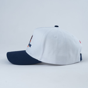 Casquette de baseball en sergé de coton bicolore, structurée, à profil haut, 5 panneaux, avec logo personnalisé brodé, pour l'extérieur, vente en gros - Product Image 4